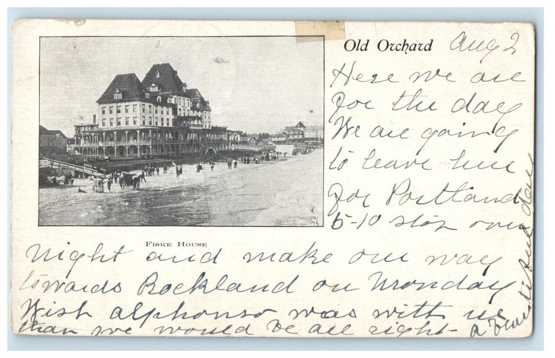 1903 Fiske House, Old Orchard Maine ME Posted Antique PMC Postcard