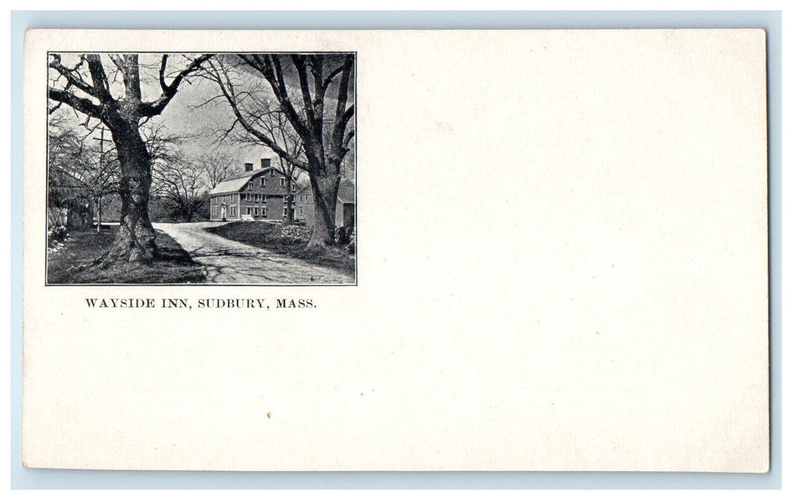 c1900s Wayside Inn, Sudbury Massachusetts MA Unposted Antique PMC Postcard