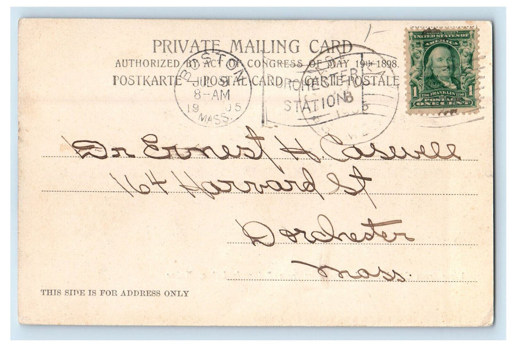 1905 View from Smith's Hill, Greetings from Belgrade Lakes Maine ME PMC Postcard