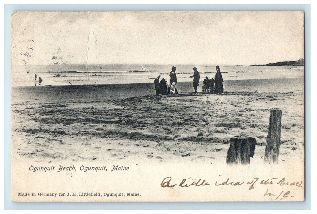1906 Ogunquit Beach Ogunquit, Maine ME Ayer Massachusetts MA Posted PMC Postcard