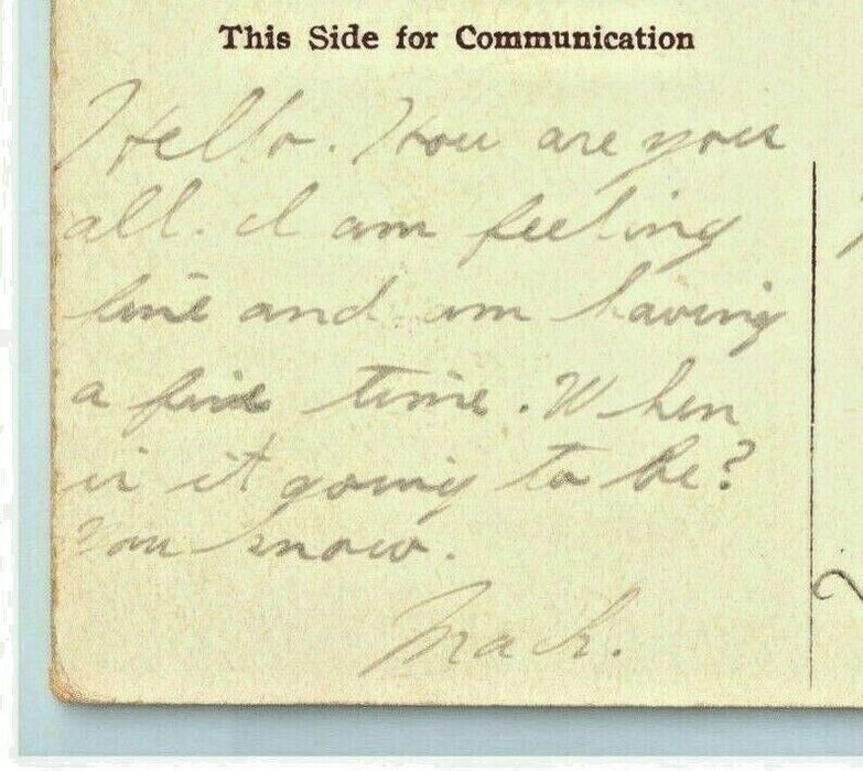 1913 Birthplace Sewing Machine Spencer Massachusetts MA Antique Thick Postcard