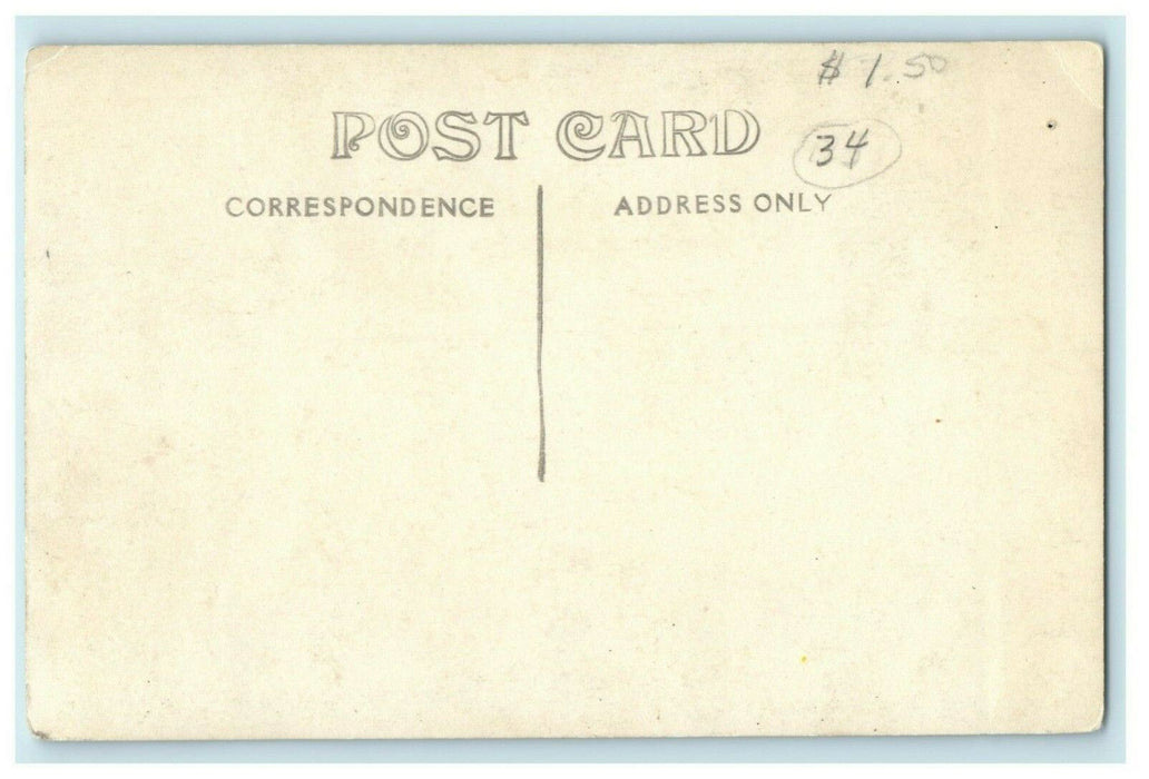 c1910 Amateur Steamship New York (?) Harbor Tourist RPPC Photo Postcard