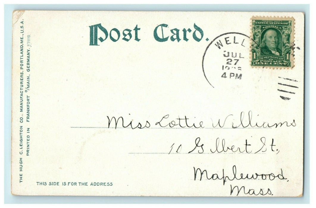 1906 The Bridge Ogunquit Maine ME Wells Maplewood Massachusetts MA Postcard