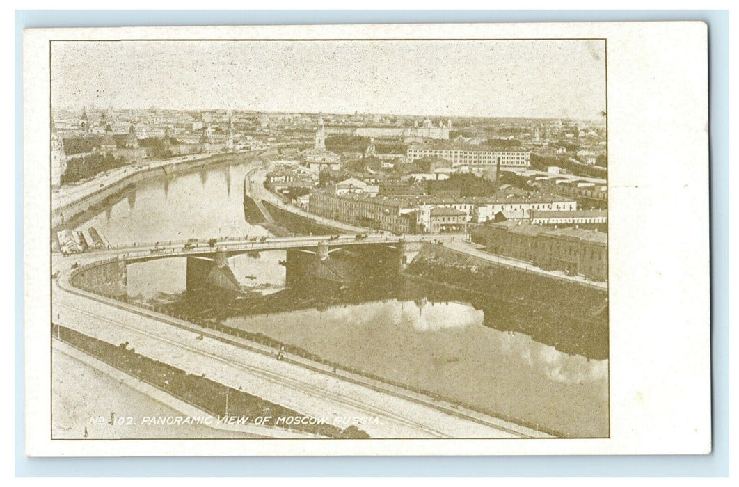 c1900 Panoramic View of Moscow Russia Unposted Antique Augusta Maine ME Postcard