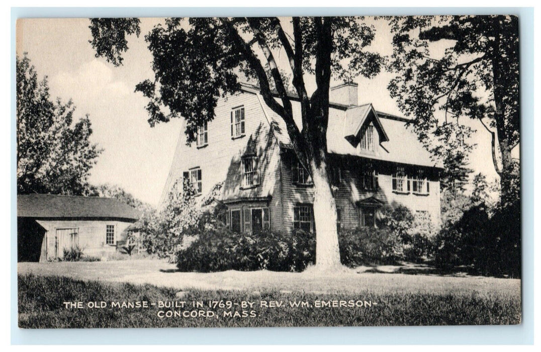 c1940's Old Manse Rev. Emerson Concord Massachusetts MA RPPC Photo Postcard