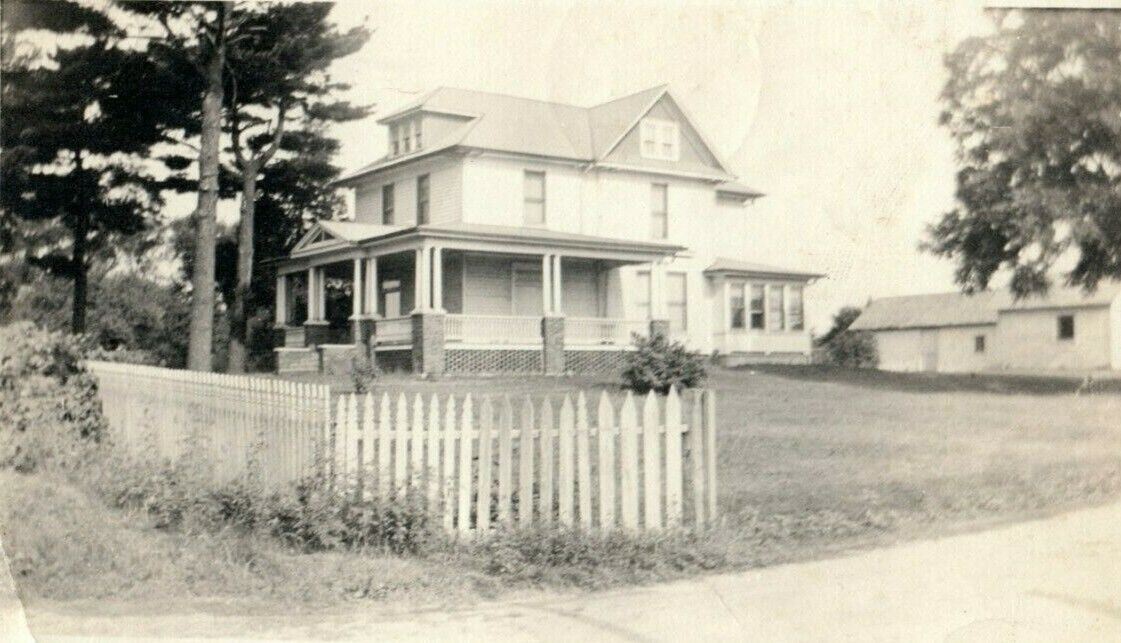 1921 Greenville Ohio Victorian Home House RPPC Photo Postcard