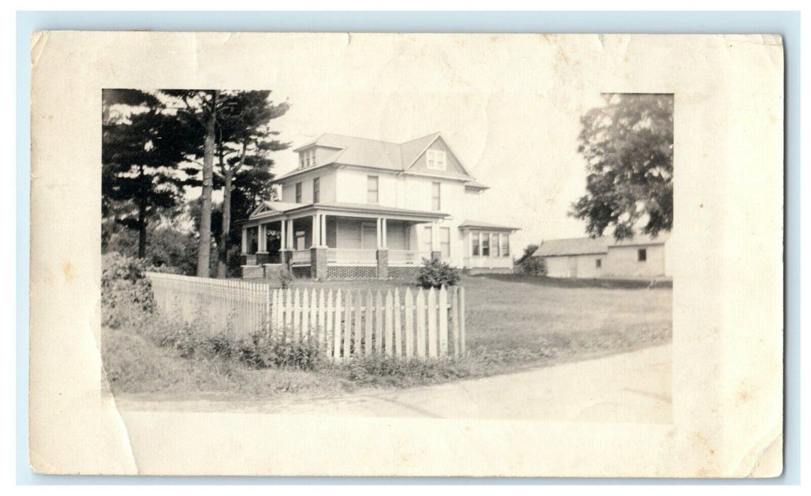 1921 Greenville Ohio Victorian Home House RPPC Photo Postcard