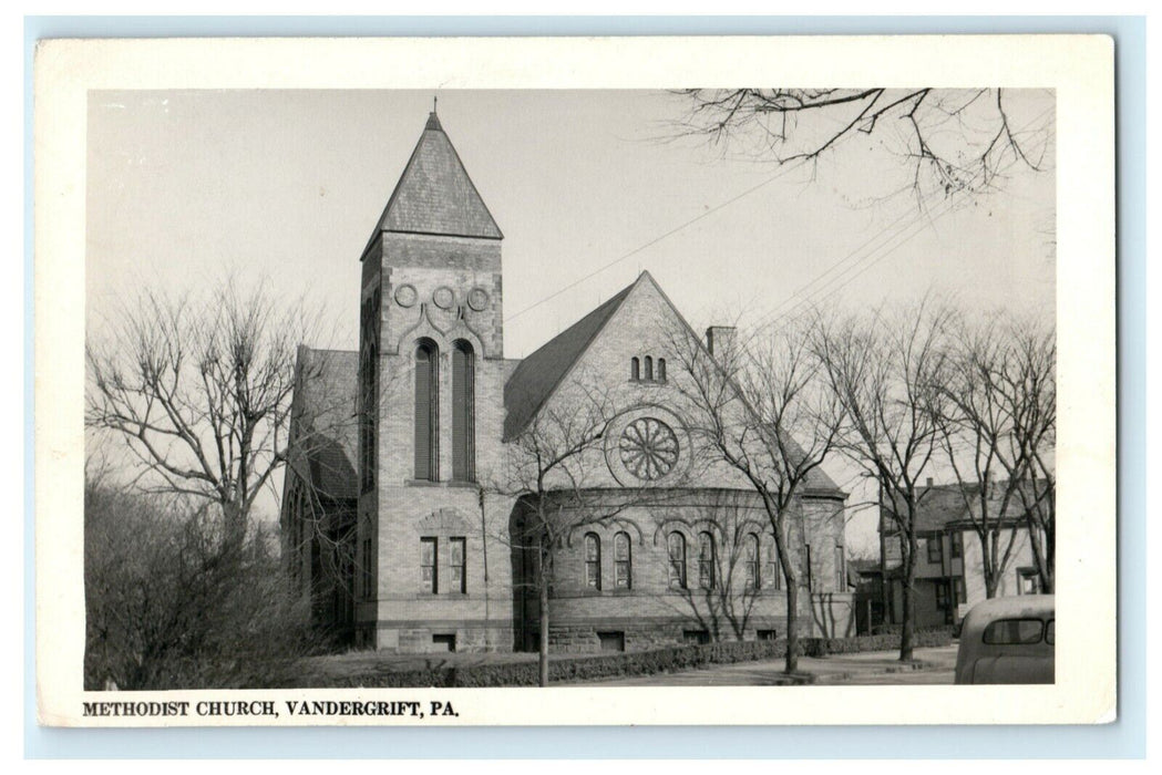 c1940's Methodist Church Vandergrift Pennsylvania PA RPPC Photo Postcard