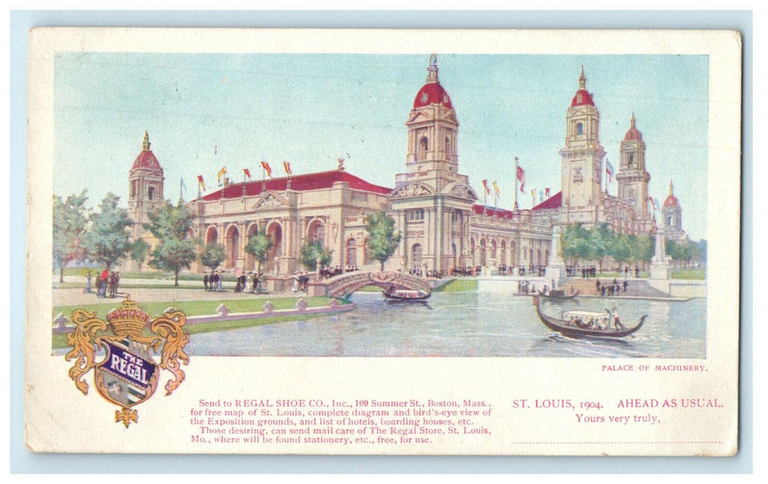 1909 Palace of Machinery, Regal Shoe Co Inc. Boston Massachusetts MA Postcard