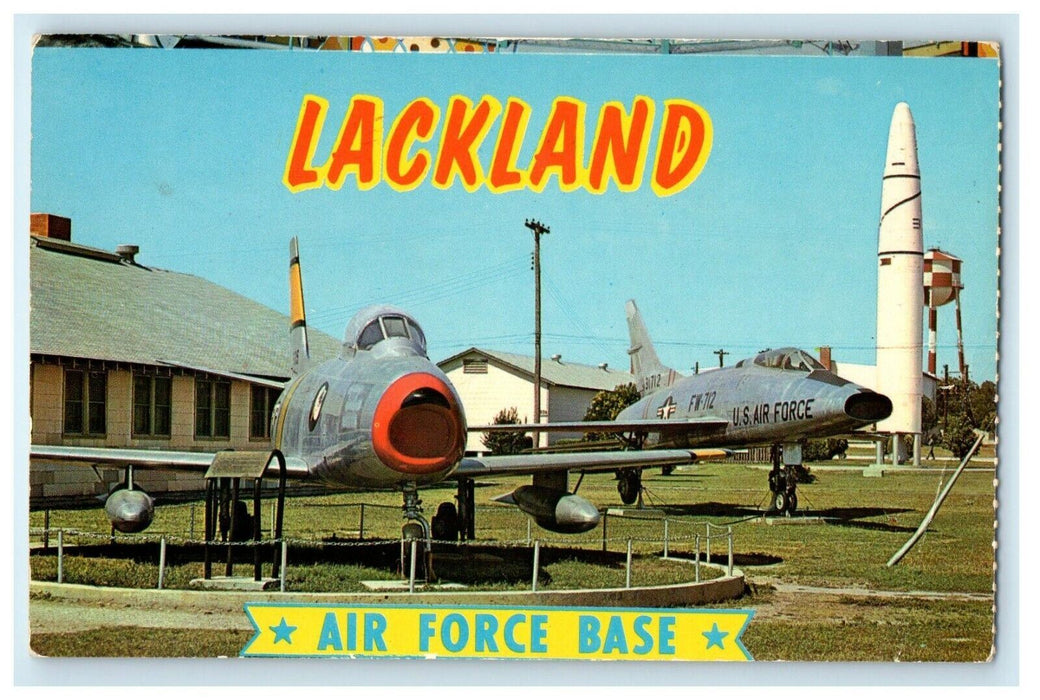 Lackland U.S Airforce Base Military Fighter Jet  San Antonio Texas TX Postcard
