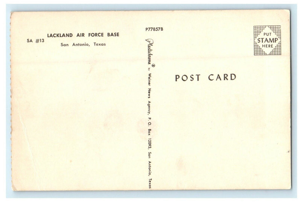 Lackland U.S Airforce Base Military Fighter Jet  San Antonio Texas TX Postcard