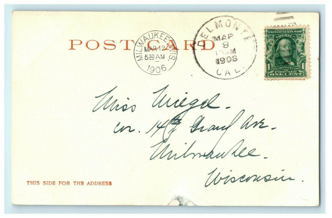 1906 Memorial Court & Arch Leland Standford Jr. University Elmonte CA Postcard