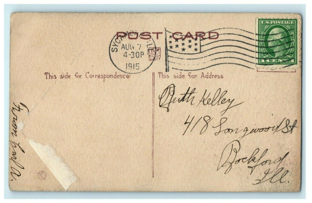 1915 Scenes Near Sycamore Illinois IL Antique Postcard