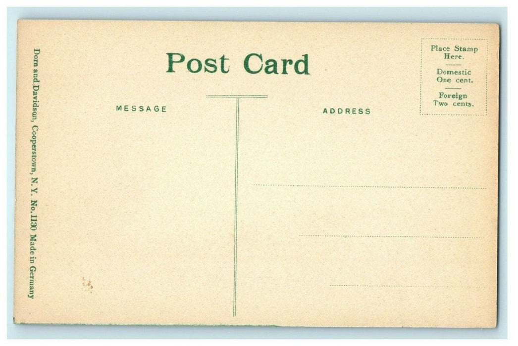 c1910 Deerslayer Viewing Victim Gravelly Point Otsego Lake New York Postcard