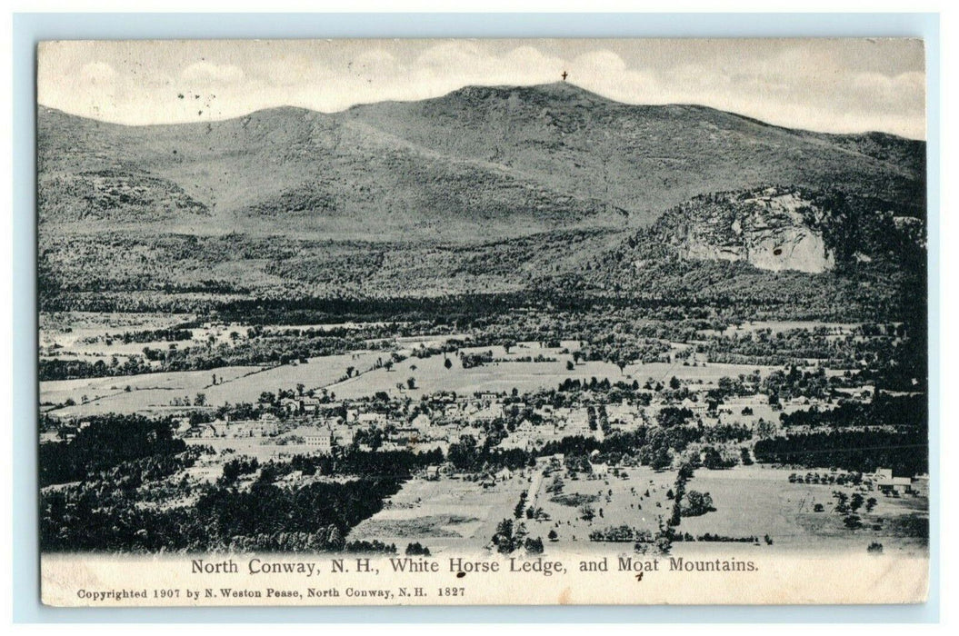 1911 North Conway New Hampshire NH White Horse Ledge Moat Mountains Postcard