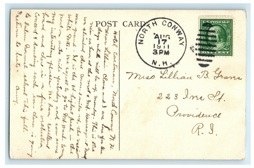 1911 North Conway New Hampshire NH White Horse Ledge Moat Mountains Postcard