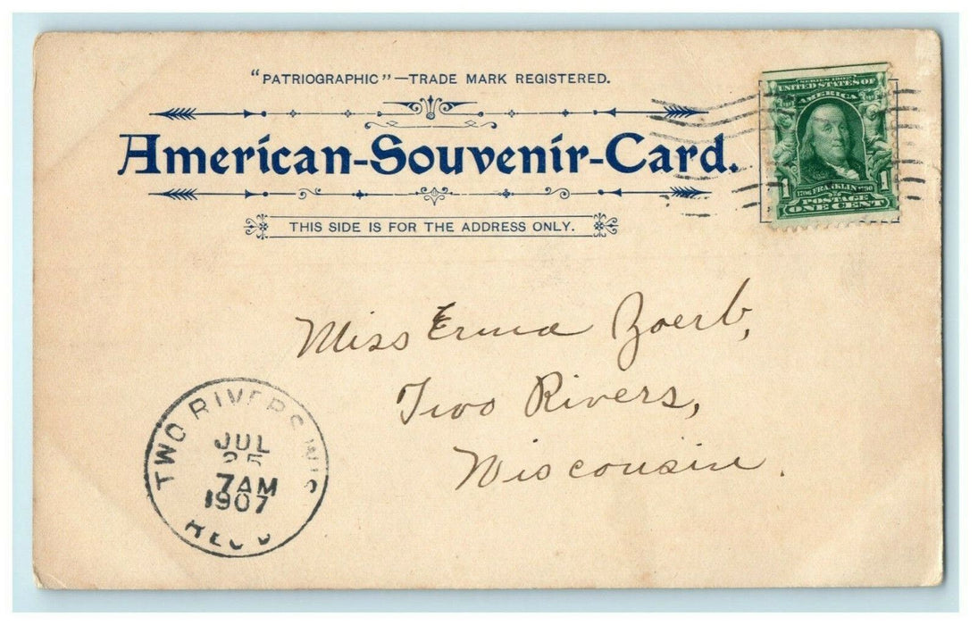 1897 Chicago Illinois Lake Shore Drive Union Park Post Office Souvenir Postcard
