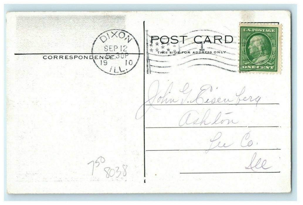 Political Republican Candidate 1910 State Representative Dixon Illinois Postcard