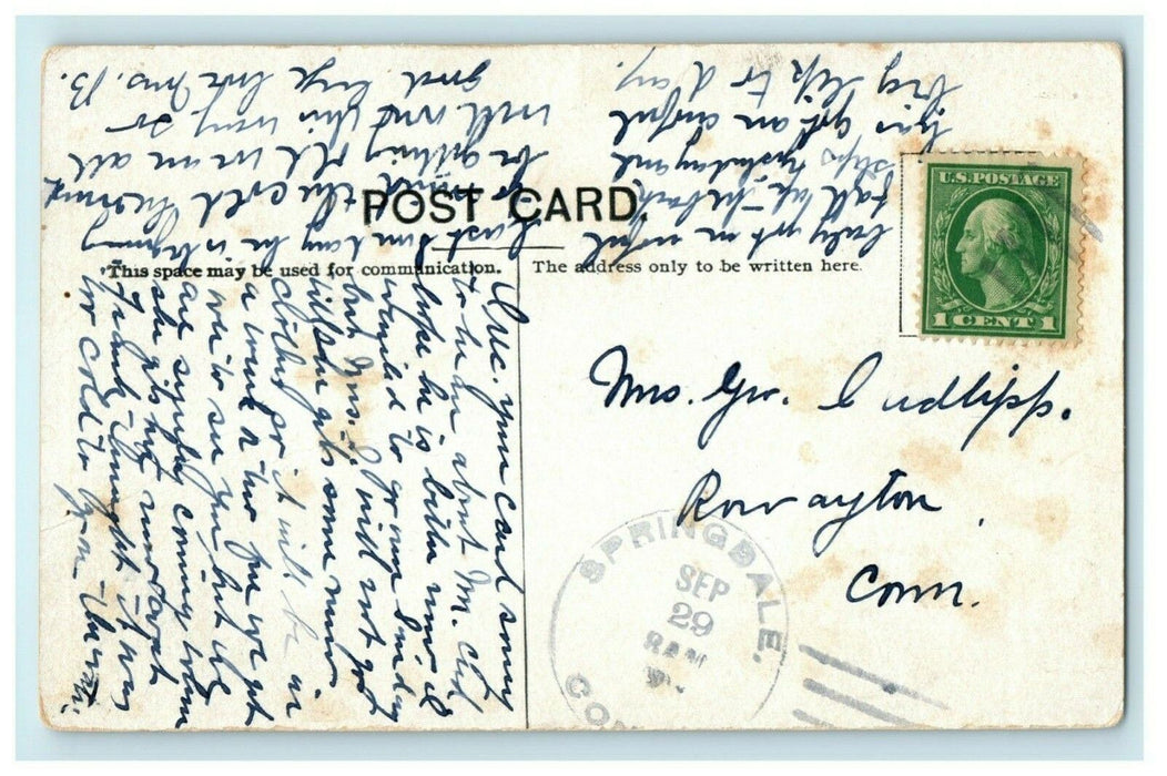 c1915 Manuel Episcopal Church Springdale Connecticut CT Antique Postcard