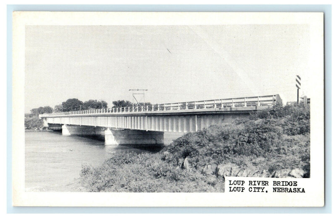 c1940's Loup River Bridge Loup City Nebraska NE Vintage Postcard