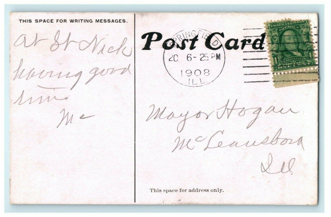 1908 Pythian Orphans' Home Decatur Illinois Springfield Antique Postcard