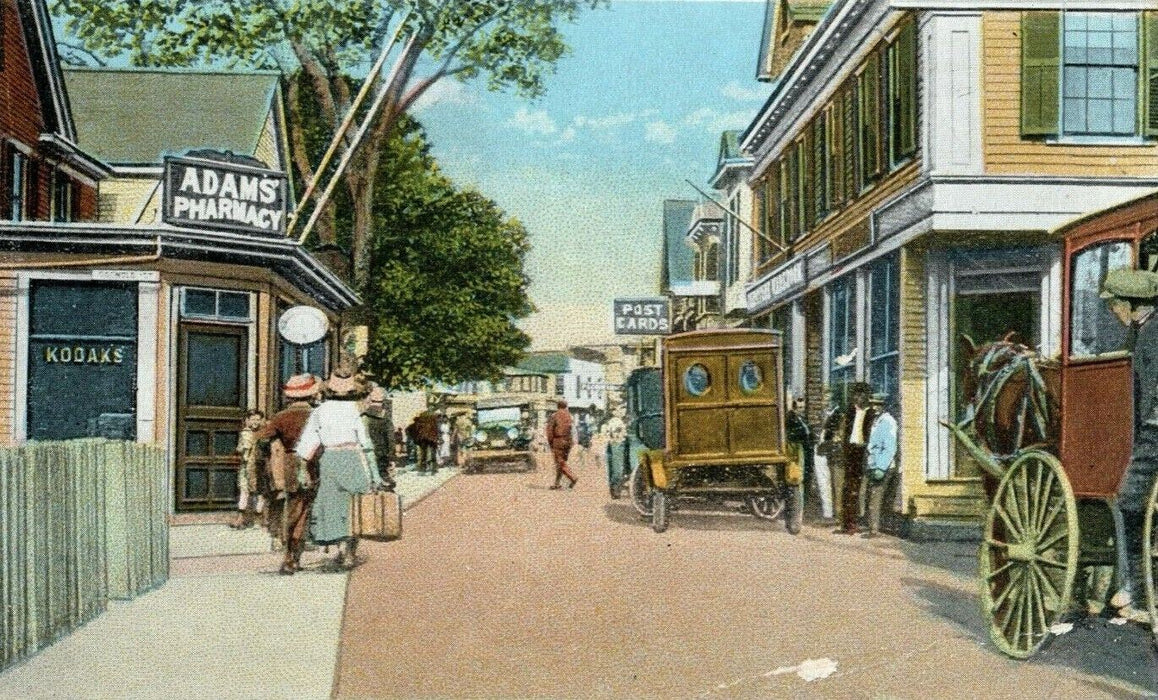 Commercial Street & Post Office Provincetown Massachusetts MA Antique Postcard