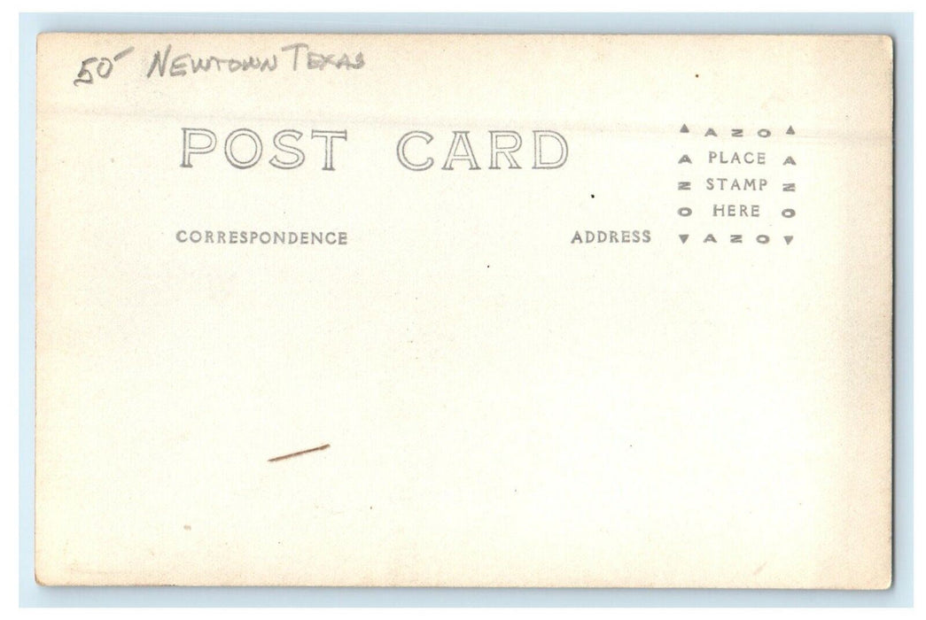 c1910's Big Oil Well Fire Smoke In Newtown Texas TX RPPC Photo Postcard