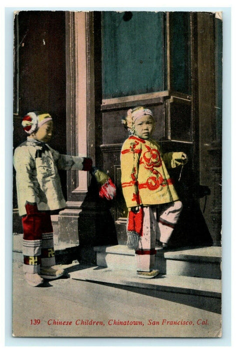 1912 Chinese Children Chinatown San Francisco California CA Posted Postcard