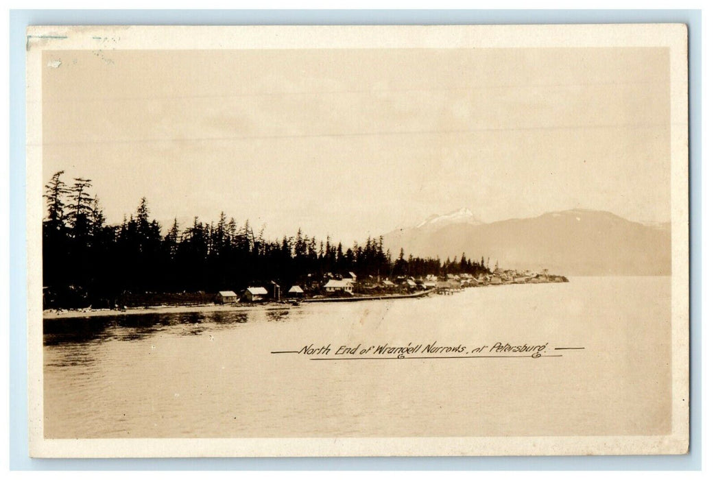 c1910's North End Of Wrangell Narrows Petersburg Alaska AK RPPC Photo Postcard