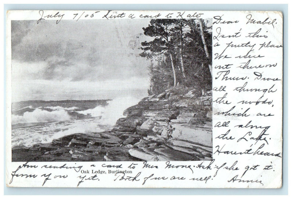 1905 Oak Ledge Burlington Vermont VT Antique Posted PMC Postcard