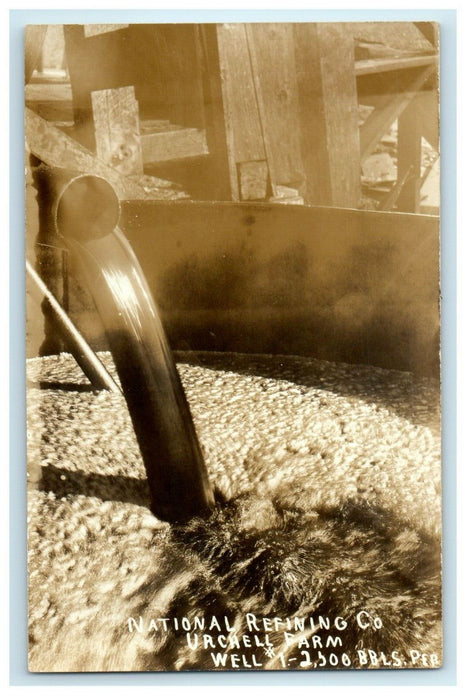 c1910 National Refining Co. Urschel Farm Kansas KS RPPC Photo Antique Postcard