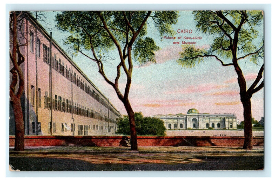 1926 Cairo Palace of Kasr-el-Nil Advertising Joe Grein Pahls Chicago IL Postcard