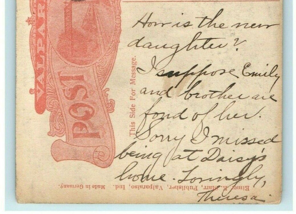 1912 Boat Landing Sagers Lake Valparaiso Indiana IN Antique Posted Postcard