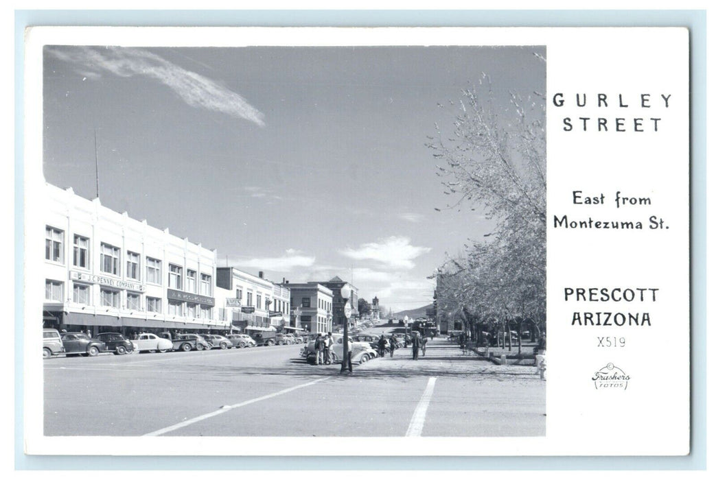 c1940's Gurley St. Prescott Arizona AZ RPPC Photo Vintage JC Penny Postcard