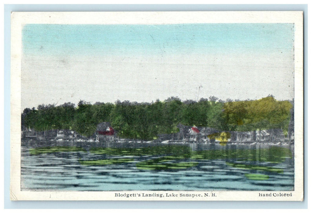 1935 Sunapee NH Blodgetts Landing, Lake Sunapee New Hampshire NH Postcard