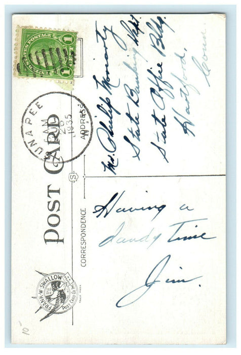 1935 Sunapee NH Blodgetts Landing, Lake Sunapee New Hampshire NH Postcard