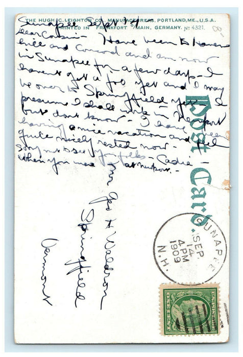 1909 Sunapee NH Lake Station, Lake Sunapee New Hampshire NH Posted Postcard