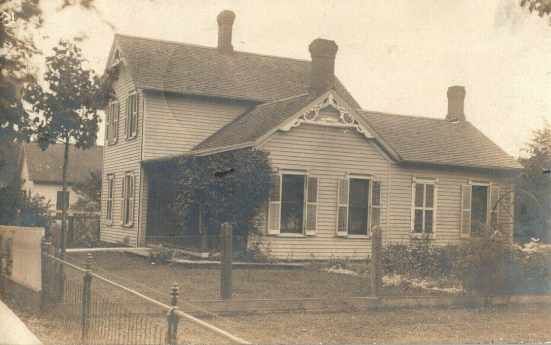 1907 Kempton Illinois IL Victorian House RPPC Photo Antique Postcard