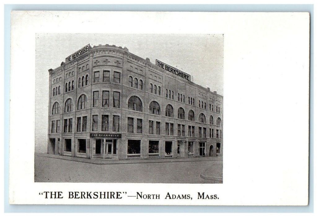 c1913 "The Berkshire" North Adams Massachusetts MA Antique Postcard