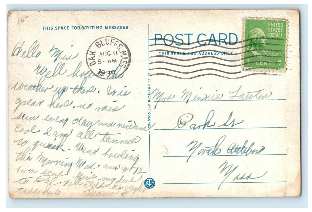 c1938 Circuit Avenue, Oak Bluffs, Massachusetts MA Vintage Postcard
