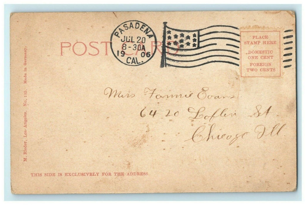 1906 Mt. Lowe Railway Above the Clouds Pasadena California CA Antique Postcard