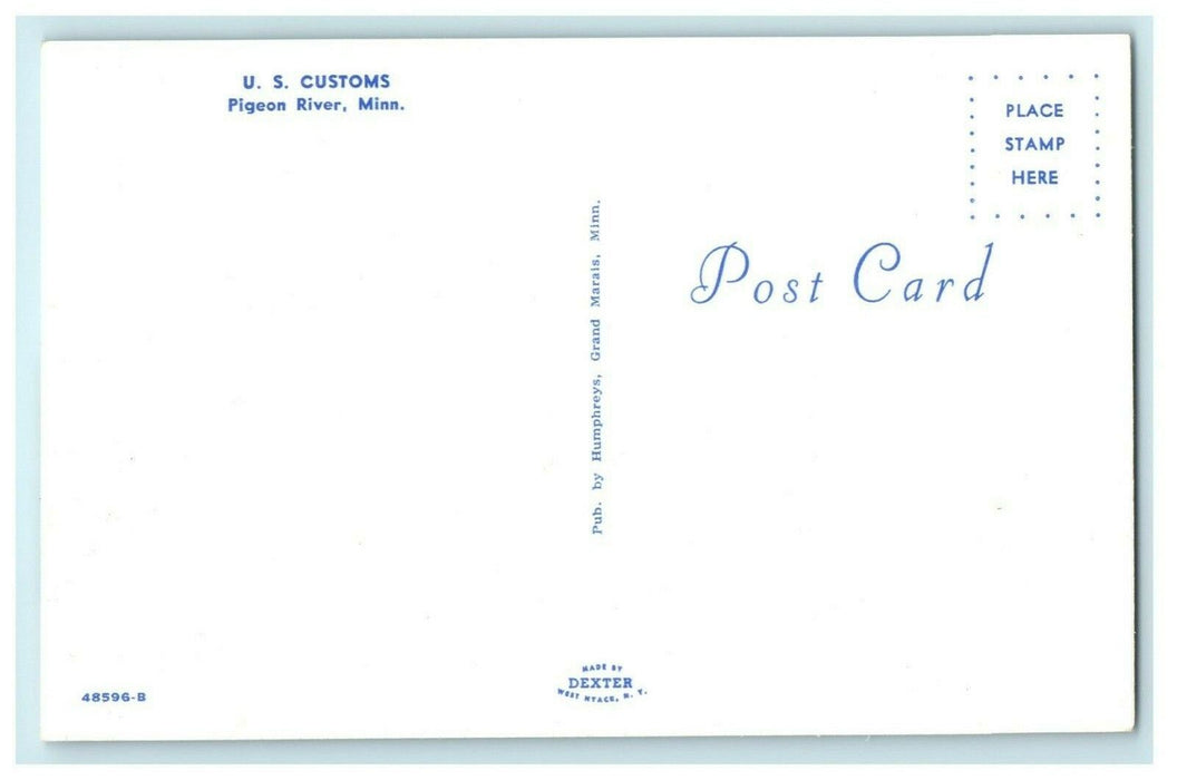 c1960 US Customers Office Pigeon River Minnesota MN Vintage Unposted Postcard
