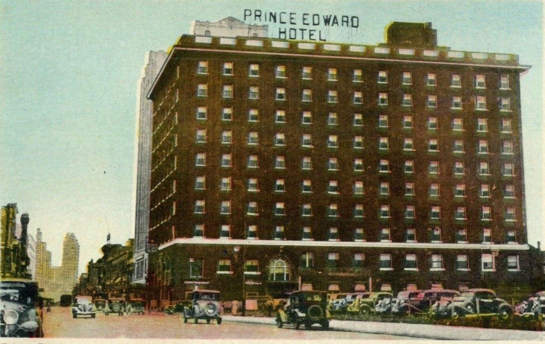 c1920 Prince Edward Hotel Canada Building Windsor Canada Antique Postcard