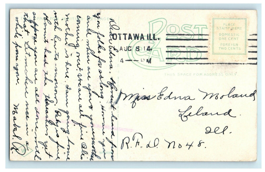 1914 Pergola Ottawa Tuberculosis Colony Illinois IL Posted Antique Postcard
