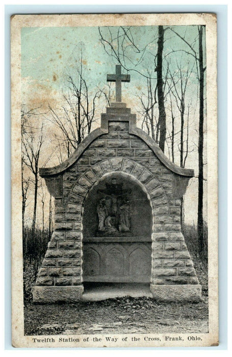 c1910 Twelfth Station of the Way of the Cross Frank Ohio Antique Postcard