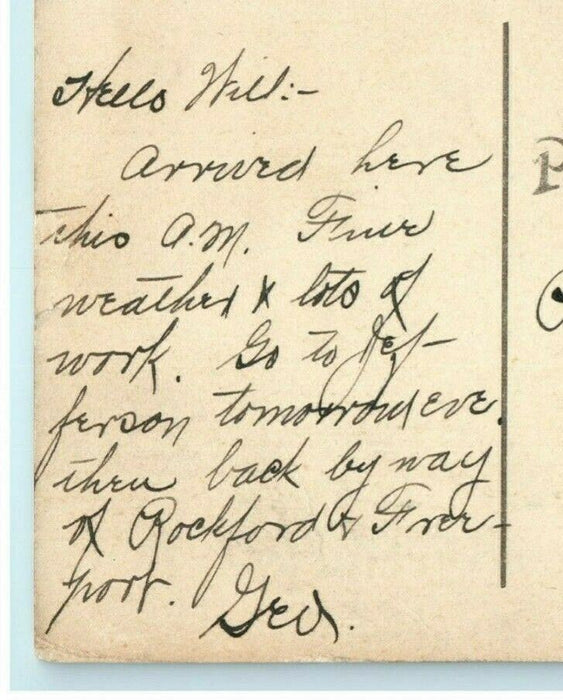 1910 Des Moines River Boone Iowa IA R.P.O. Chi. C. Rap. & C. Bluffs Postcard