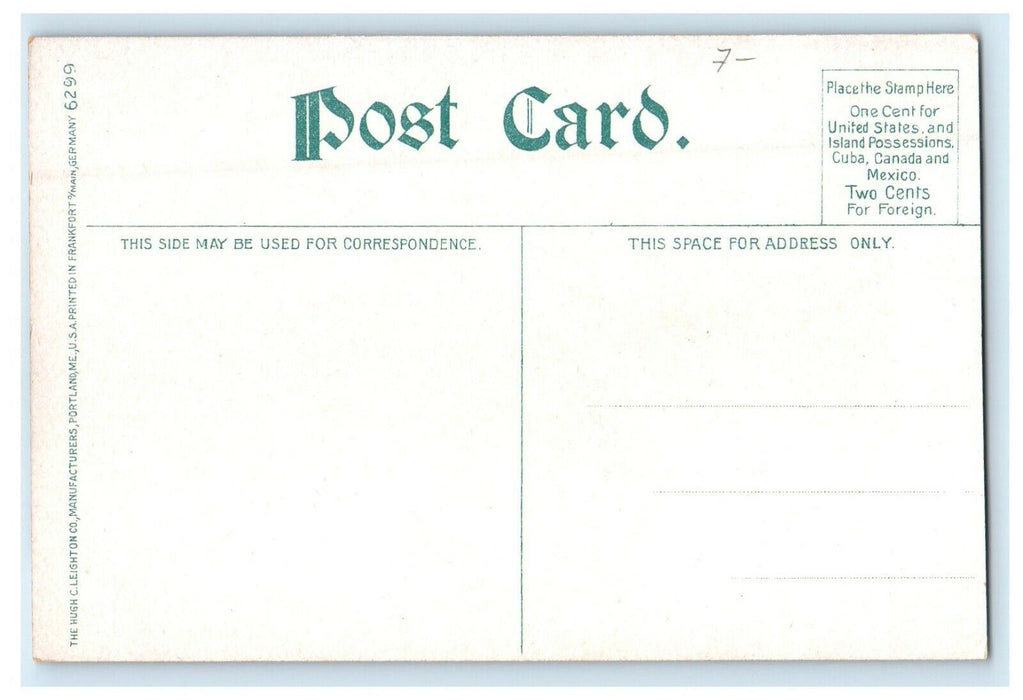 c1910 People's Evening Line Steamboat Ship Albany C.W Morse New York NY Postcard