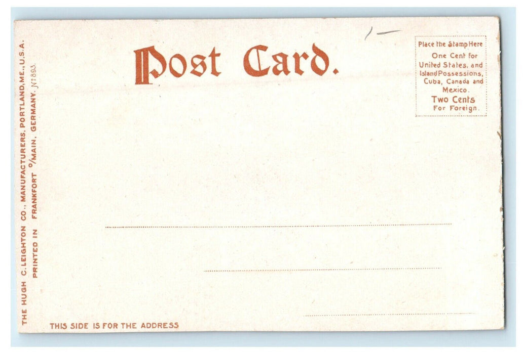 c1905 Adirondack Mts. NY, Boat Carry Between Lake Placid Mirror Lake Postcard