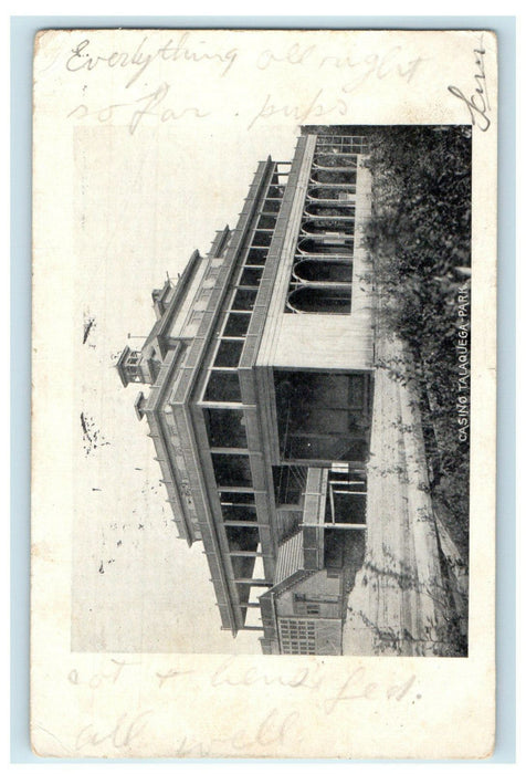 1905 Casino Talaquega Park Attleboro Massachusetts MA Nobleboro ME Postcard
