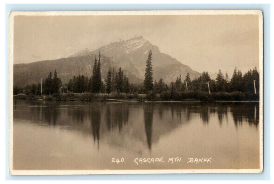c1920 Cascade Mtn. Banff Canada Byron Harmon Pacfiic Railway RPPC Photo Postcard